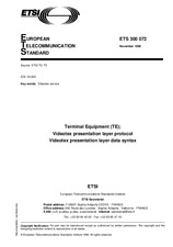 Standard ETSI ETS 300072-ed.1 30.11.1990 preview