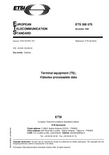 Standard ETSI ETS 300075-ed.1 30.11.1990 preview