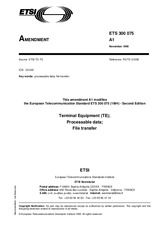 Standard ETSI ETS 300075-ed.2/Amd.1 30.11.1995 preview