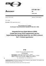 Preview ETSI ETS 300138-1-ed.1/Amd.1 16.1.1996