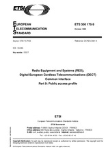 Standard ETSI ETS 300175-9-ed.1 21.10.1992 preview