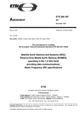Standard ETSI ETS 300487-ed.1/Amd.1 30.11.1997 preview