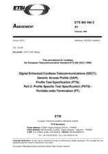Standard ETSI ETS 300494-2-ed.1/Amd.1 28.2.1998 preview