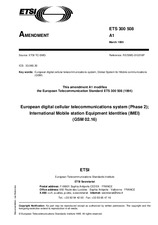 Standard ETSI ETS 300508-ed.1/Amd.1 6.4.1995 preview
