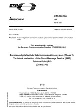 Standard ETSI ETS 300536-ed.1/Amd.1 7.4.1995 preview