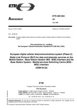 Standard ETSI ETS 300563-ed.1/Amd.1 15.7.1995 preview