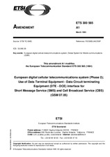 Standard ETSI ETS 300585-ed.1/Amd.1 5.4.1995 preview