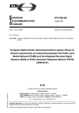 Standard ETSI ETS 300604-ed.1 30.10.1994 preview