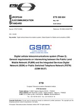 Standard ETSI ETS 300604-ed.6 30.5.1997 preview