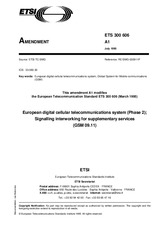 Standard ETSI ETS 300606-ed.1/Amd.1 15.7.1995 preview