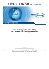 Standard ETSI GS LTN 001-V1.1.1 10.9.2014 preview