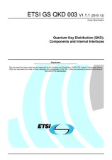 WITHDRAWN ETSI GS QKD 003-V1.1.1 9.12.2010 preview