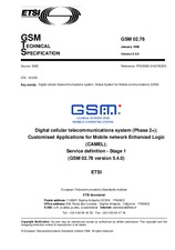 Standard ETSI GTS GSM 02.78-V5.4.0 15.1.1988 preview
