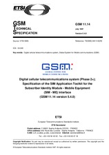 Standard ETSI GTS GSM 11.14-V5.4.0 30.7.1997 preview