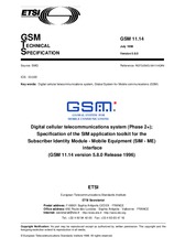 Standard ETSI GTS GSM 11.14-V5.8.0 31.7.1998 preview