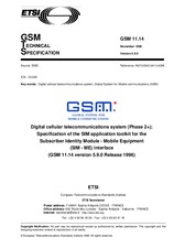 Standard ETSI GTS GSM 11.14-V5.9.0 30.11.1998 preview