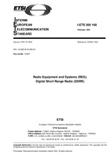 WITHDRAWN ETSI I-ETS 300168-ed.1 1.2.1993 preview