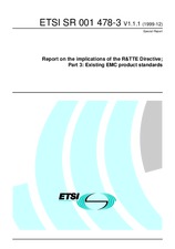 Preview ETSI SR 001478-3-V1.1.1 15.12.1999