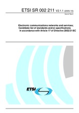 Preview ETSI SR 002211-V2.1.1 27.10.2005