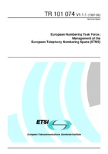 Standard ETSI TR 101074-V1.1.1 30.6.1997 preview