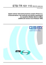 Standard ETSI TR 101110-V8.0.0 2.5.2000 preview