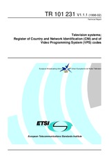 Standard ETSI TR 101231-V1.1.1 28.2.1998 preview
