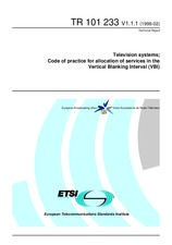 Standard ETSI TR 101233-V1.1.1 15.2.1998 preview
