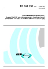 Standard ETSI TR 101291-V1.1.1 30.6.1998 preview