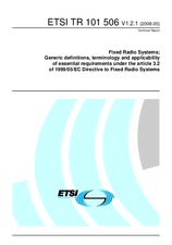 Standard ETSI TR 101506-V1.2.1 29.5.2008 preview
