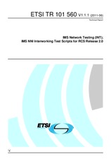 Standard ETSI TR 101560-V1.1.1 21.6.2011 preview