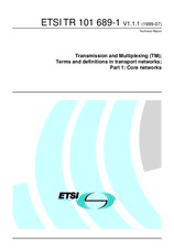 Standard ETSI TR 101689-1-V1.1.1 22.7.1999 preview