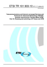 Standard ETSI TR 101803-10-V1.1.1 2.7.2004 preview