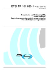 Standard ETSI TR 101830-1-V1.5.2 12.5.2009 preview