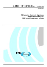 Standard ETSI TR 102038-V1.1.1 12.4.2002 preview