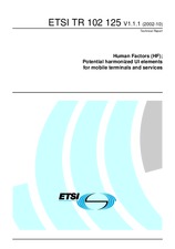 Standard ETSI TR 102125-V1.1.1 21.10.2002 preview