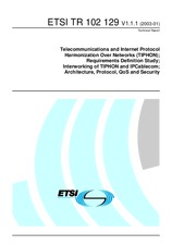 Standard ETSI TR 102129-V1.1.1 14.1.2003 preview