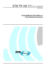Standard ETSI TR 102171-V1.1.1 13.2.2003 preview