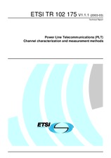 Standard ETSI TR 102175-V1.1.1 19.3.2003 preview