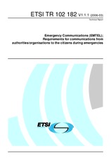 WITHDRAWN ETSI TR 102182-V1.1.1 17.3.2006 preview
