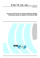 Standard ETSI TR 102198-V1.1.1 31.10.2003 preview