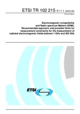 Standard ETSI TR 102215-V1.1.1 5.8.2003 preview