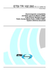 Standard ETSI TR 102260-V1.1.1 19.12.2003 preview