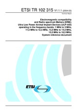 Preview ETSI TR 102315-V1.1.1 24.3.2004
