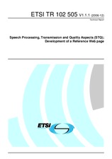 Preview ETSI TR 102505-V1.1.1 20.12.2006