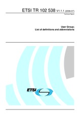 Preview ETSI TR 102538-V1.1.1 18.7.2006