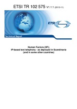 Preview ETSI TR 102575-V1.1.1 5.11.2013
