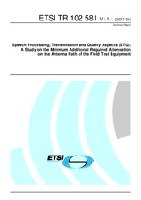 Preview ETSI TR 102581-V1.1.1 14.5.2007