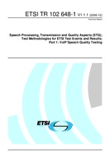 Standard ETSI TR 102648-1-V1.1.1 19.12.2006 preview