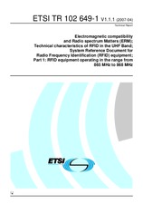 Standard ETSI TR 102649-1-V1.1.1 13.4.2007 preview