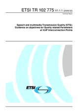 Standard ETSI TR 102775-V1.1.1 17.2.2009 preview